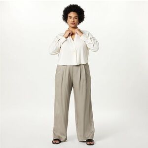 NWT The Drop Women's Amalia Relaxed Pleated Trousers